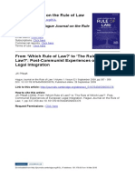 Přibáň, J. (2009) - From Which Rule of Law To The Rule of Which Law - Post-Communist Experiences of European Legal Integration