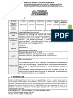 Guía 5. D. Cognitiva Matemáticas - Grado Preescolar