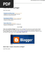 Como criar Blog Blogger