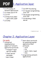 Chapter 2: Application Layer: SMTP, Pop3, Imap