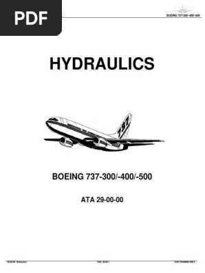 Boeing 737-300 Hydraulics Manual | PDF | Boeing | Aviation