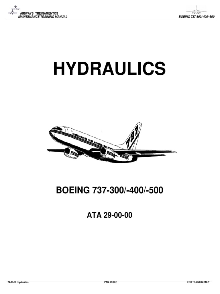 Boeing 737-300 Hydraulics Manual | PDF | Boeing | Aviation