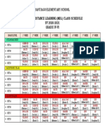 Santiago Elementary School MDL Class Schedule