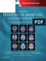 Pérdida de Memoria, Alzheimer y Demencia - Una Guía Práctica para Médicos, Ed. 2 - Andrew E. Budson PDF