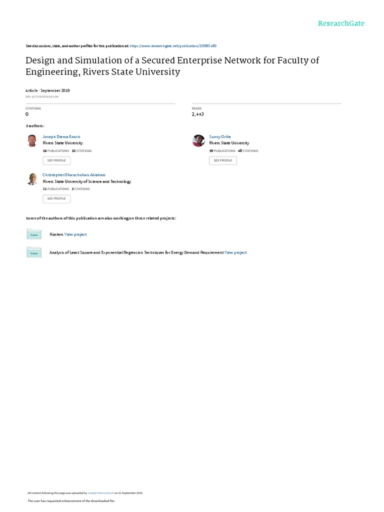 Secured Enterprise Network Design for Engineering | PDF | Computer ...