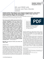 Association of CRHR1 and CRHR2 With Major Depressive Disorder and Panic Disorder in A Japanese Population