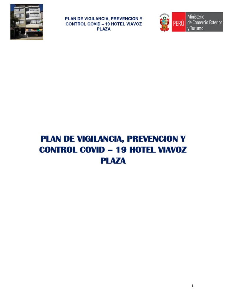 Hotel Viavoz Plaza Plan Covid PDF | PDF | Condicion cronica | Lavado de ...