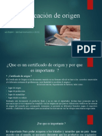 Certificación de Origen