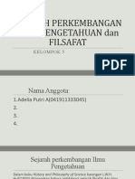 SEJARAH PERKEMBANGAN ILMU PENGETAHUAN Dan FILSAFAT