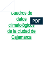 Datos Climáticos en Cajamarca