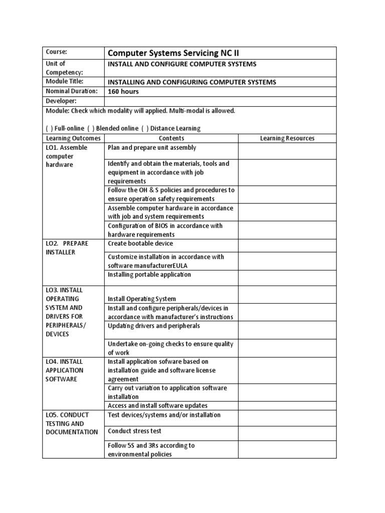 Computer Systems Servicing NC II Guide | PDF | Computer Network | Wi Fi