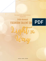 APSA's 24th Annual Fashion Talent Show Program