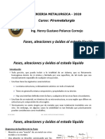 Clase #7 Aleaciones, Oxidos y Fases Al Estado Liquido