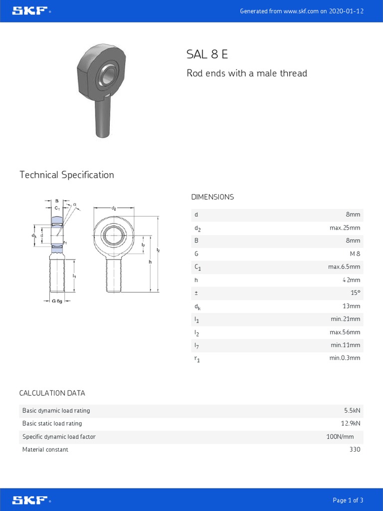Sal 8 E: Rod Ends With A Male Thread | PDF | License | Mobile App
