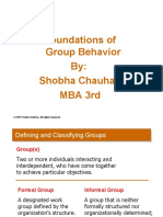 Chapter 9 Foundations of Group Behavior