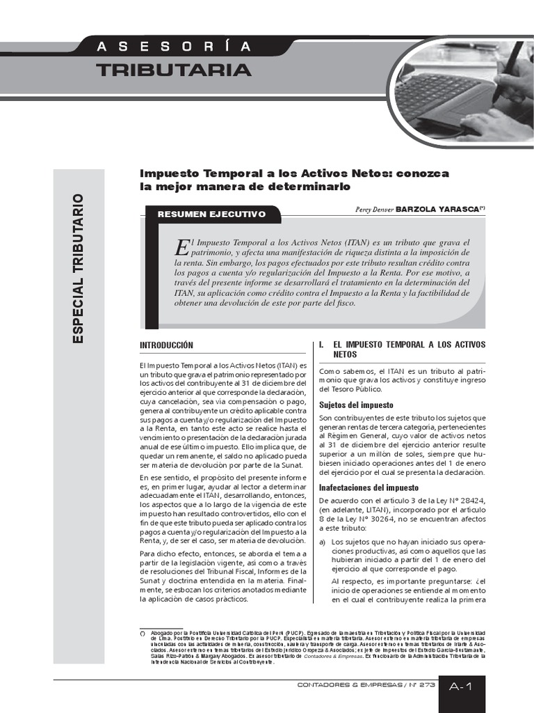 Como Calcular El Itan 2016 PDF | PDF | Impuesto sobre la renta | Impuestos