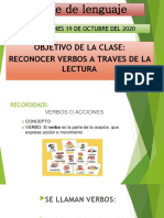 power point clase lenguaje lunes 19 octubre...reconocer verbos