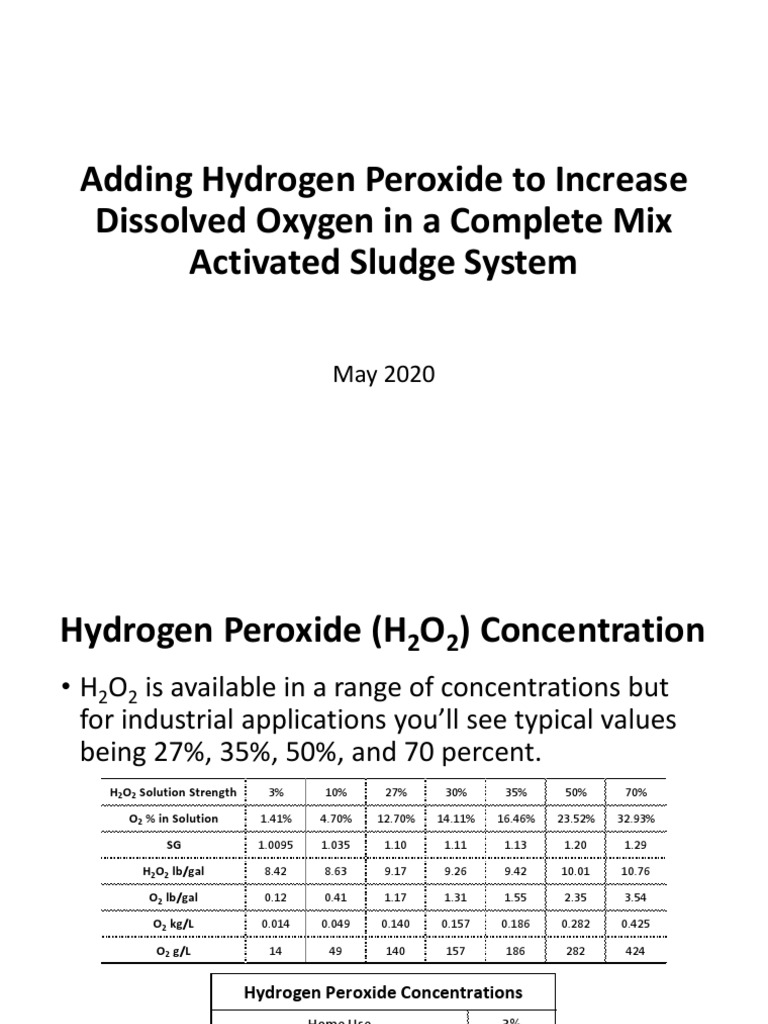 Boosting Dissolved Oxygen with H2O2 | PDF | Hydrogen Peroxide | Catalase