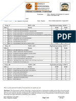 Provisional Academic Transcript