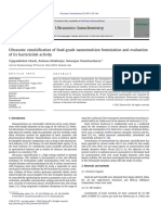 2013-Ultrasonic Emulsification of Food-Grade Nanoemulsion Formulation and Evaluation of Its Bacterial Activity PDF