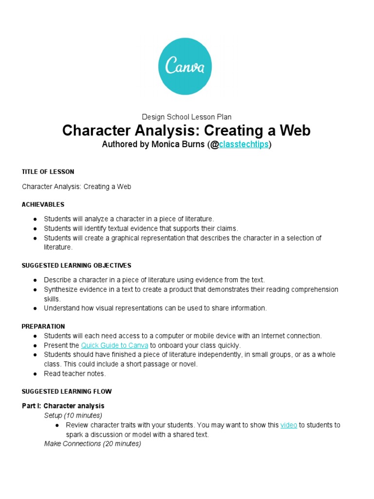 Character Web Creation for Analysis | PDF | World Wide Web | Internet & Web