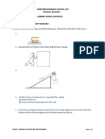 Physics Module 9 Quiz On Free Body Diagram