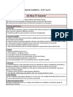 16 Slice CT Scanner: ةينفلا طو ر شلا - Technical conditions