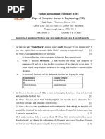 Dept. of Computer Science & Engineering (CSE) : United International University (UIU)