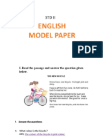 STD Ii: English Model Paper