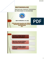 Ekotoksikologi 2014-2015 - 3 Sumber, Macam Dan Tingkat Toksisitas Bahan Pencemar Di Ekosistem