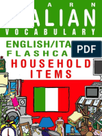 Learn Italian Vocabulary - English - Italian Flashcards - Household Items