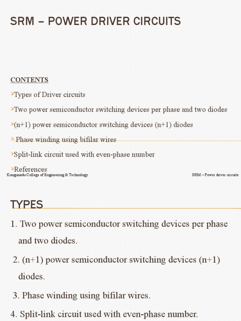 Power Driver Circuits PDF Electric Motor Electrical Network