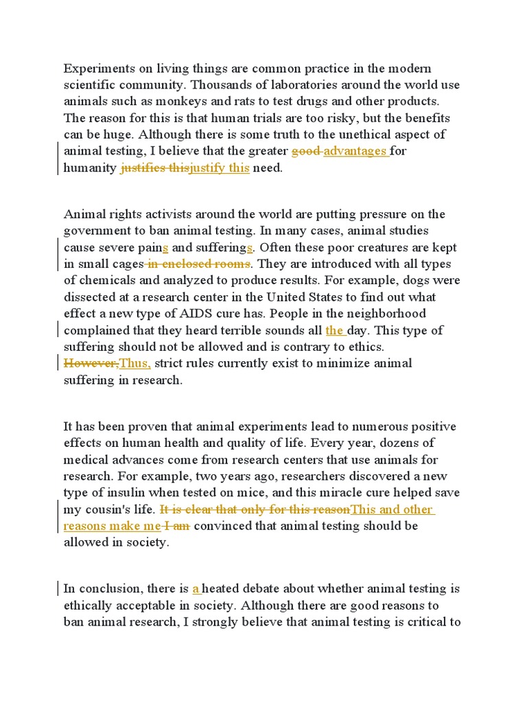 Analysis of the Ethics of Animal Testing and its Role in Advancing ...