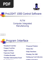 Prolight 1000 Control Software: PLTW Computer Integrated Manufacturing