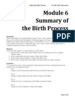 Module 6 Summary of The Birth Process PDF