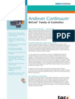 Andover Continuum: Bacnet Family of Controllers
