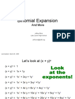 Binomial Expansion: and More