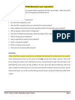 TOPIC: FLOW SEPARATION (Boundary Layer Separation) : Questions To Be Answered