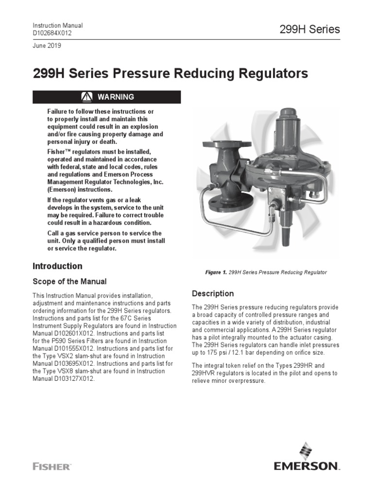 Manuals 299h Series Pressure Reducing Regulators Fisher en en 6106242
