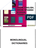 Legal English, Legal Spanish & Legal Translation: Bibliography