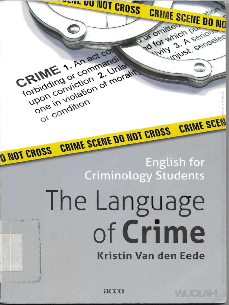 The Language Of Crime Compressed Pdf Criminology Violence