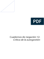 Cuadernos de Negacion 12 Critica de La Autogestion 1 PDF