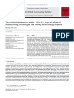 Relationship Between Product Diversity, Advanced Manufacturing Technologies and Activity-Based Costing