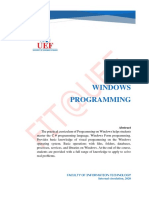 Windows Programming: Faculty of Information Technology Internal Circulation, 2020