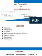 Attendance Administrative System: Project Presentation On