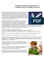 Criminalitatea Con¡tient A Industriei Farmaceutice +i A Sistemului Politic Continu +i Prin Vaccinurile Cu Mercur