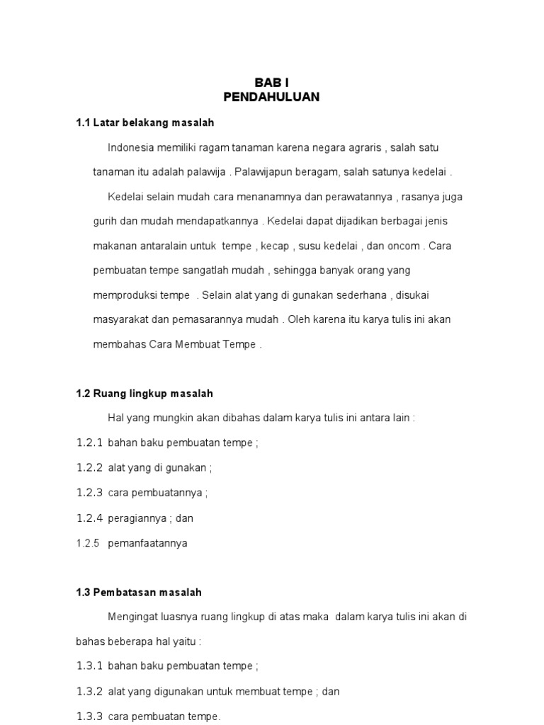 9e Cara Membuat Tempe