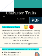 Character Traits Instructions Post