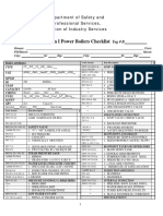 ASME-Section I Power Boilers Checklist: Department of Safety and Professional Services, Division of Industry Services