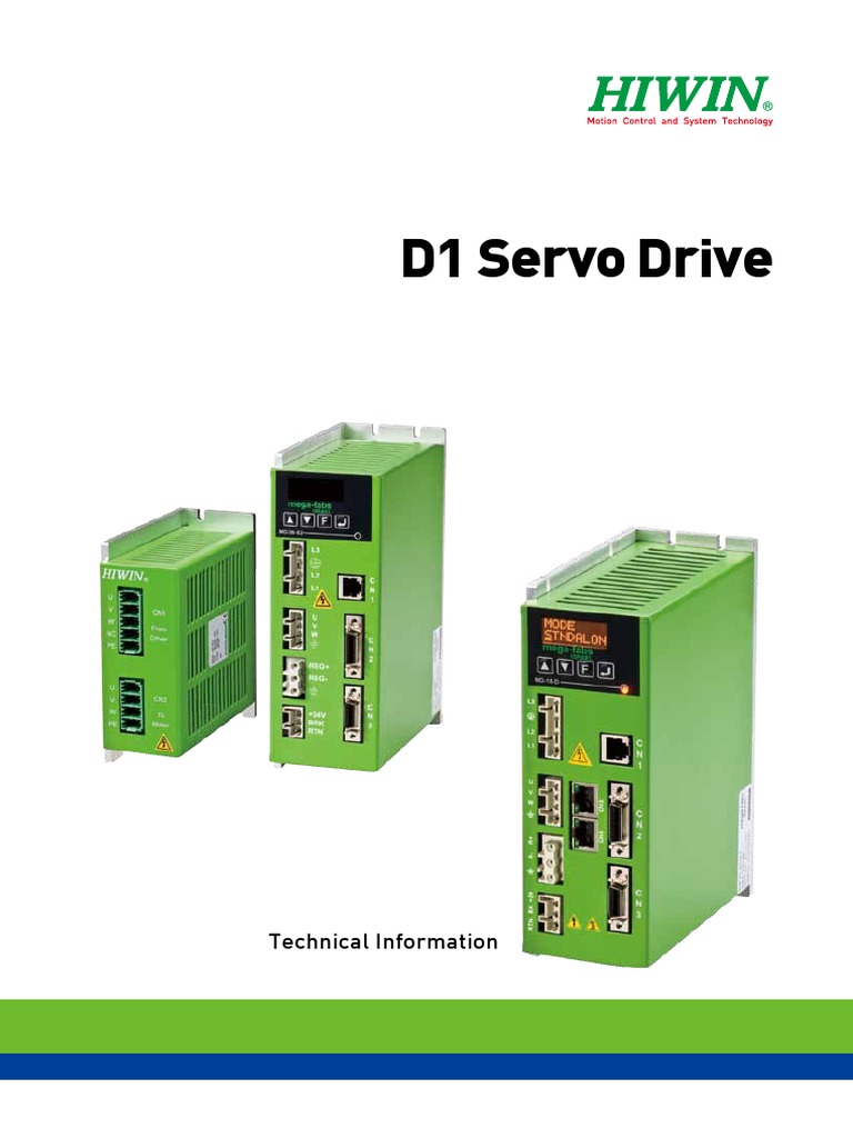 Servodrayver Seriyi D1 Hiwin ENG 1 PDF | PDF | Electric Motor | Force